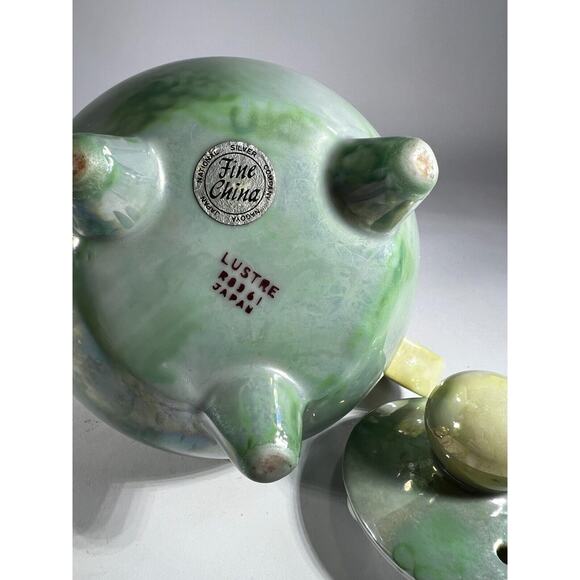 Luster Japan Fine China Tea Pot National Silver Vintage Glassware Japanese R8361 - Picture 14 of 16